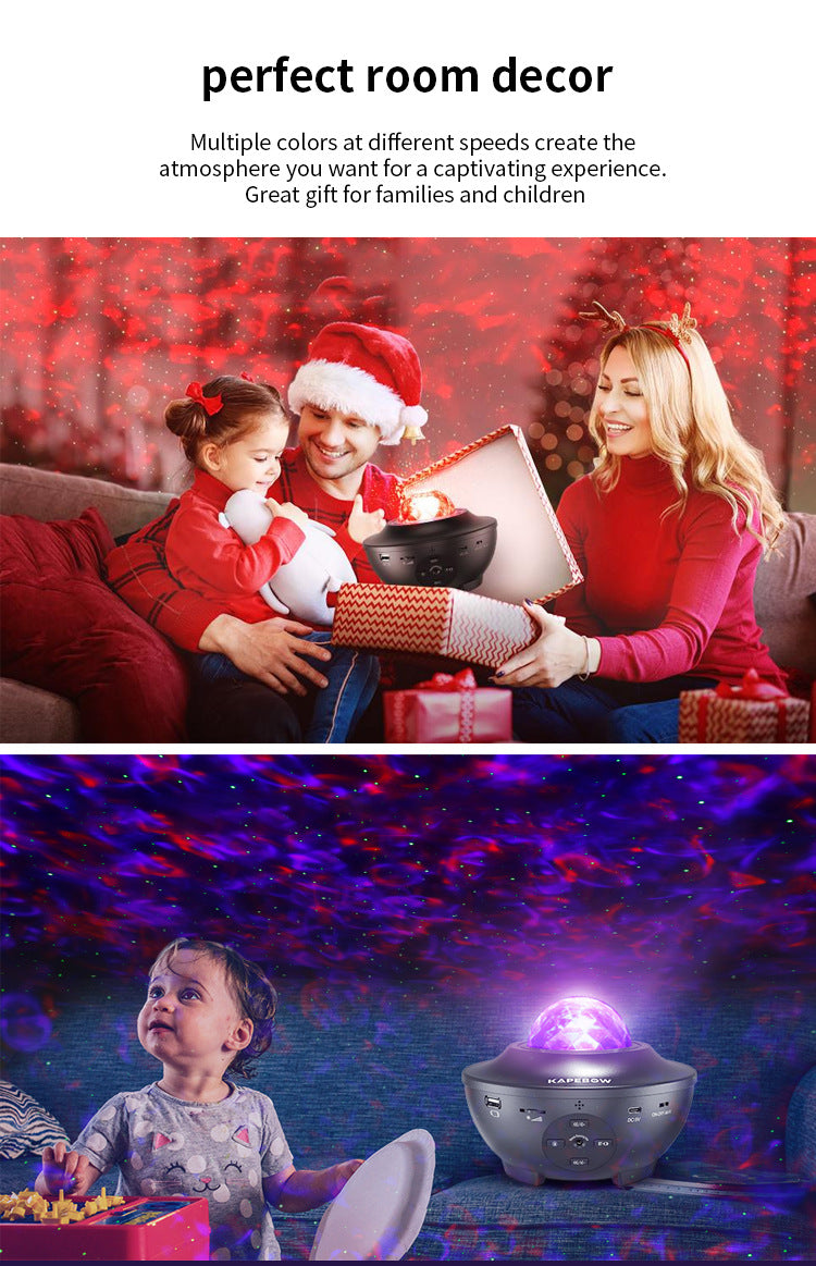 navor Starry Projector Light, 4 in 1 Galaxy Night Light: Remote Control, Timer, 10 Color Effects, and Built in Speaker