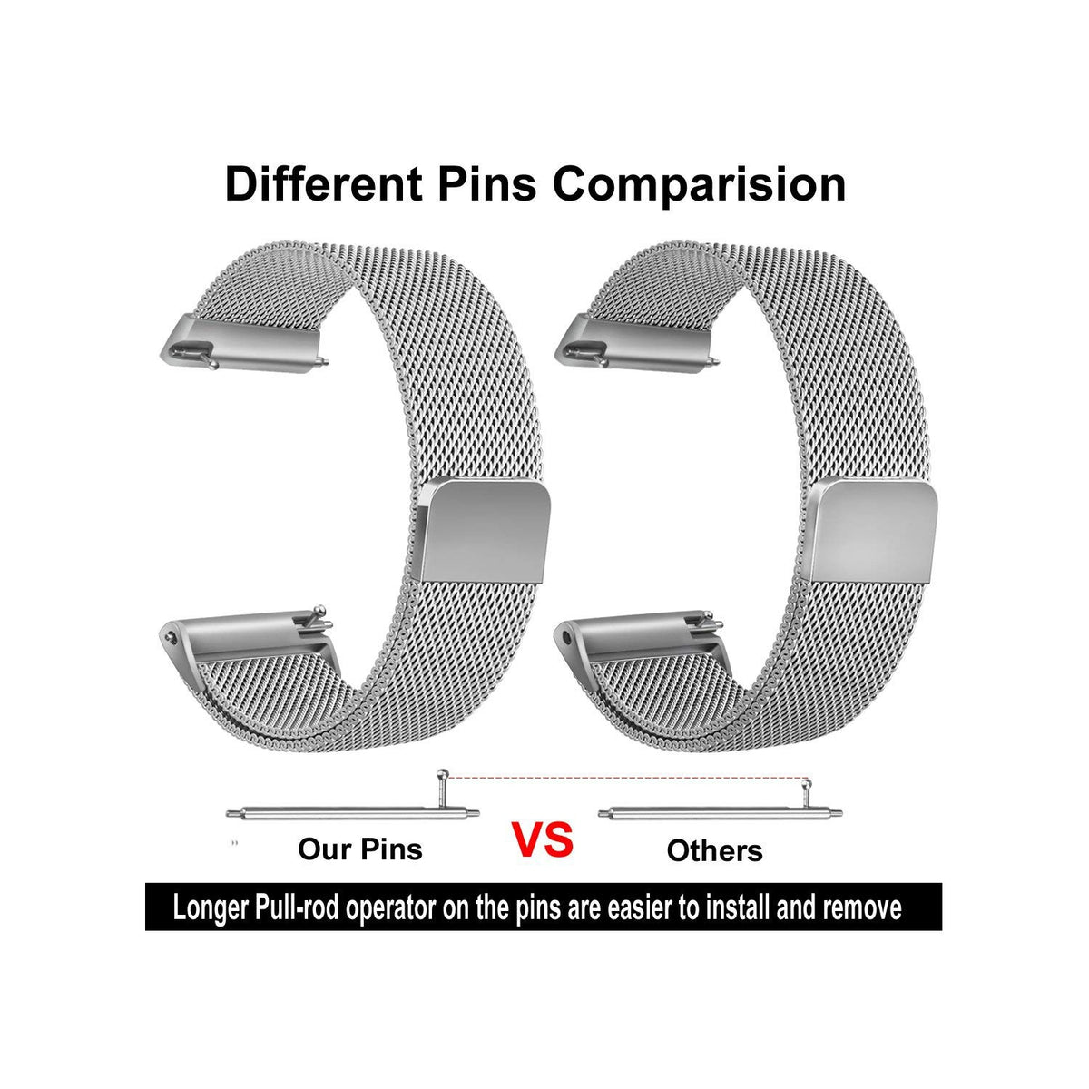 Steel Fitbit Band for Versa 2 / Versa Lite - NAVOR
