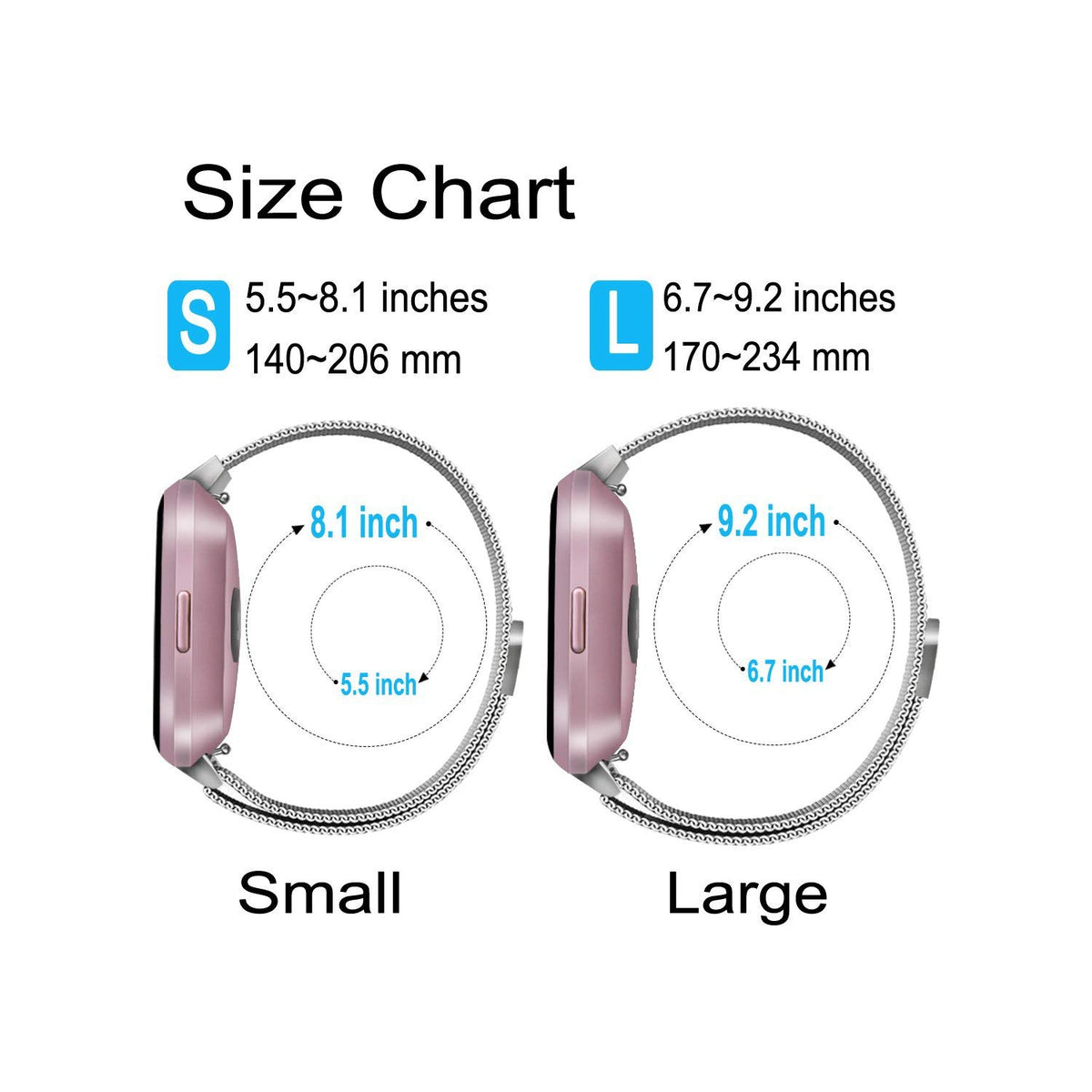 Steel Fitbit Band for Versa 2 / Versa Lite - NAVOR