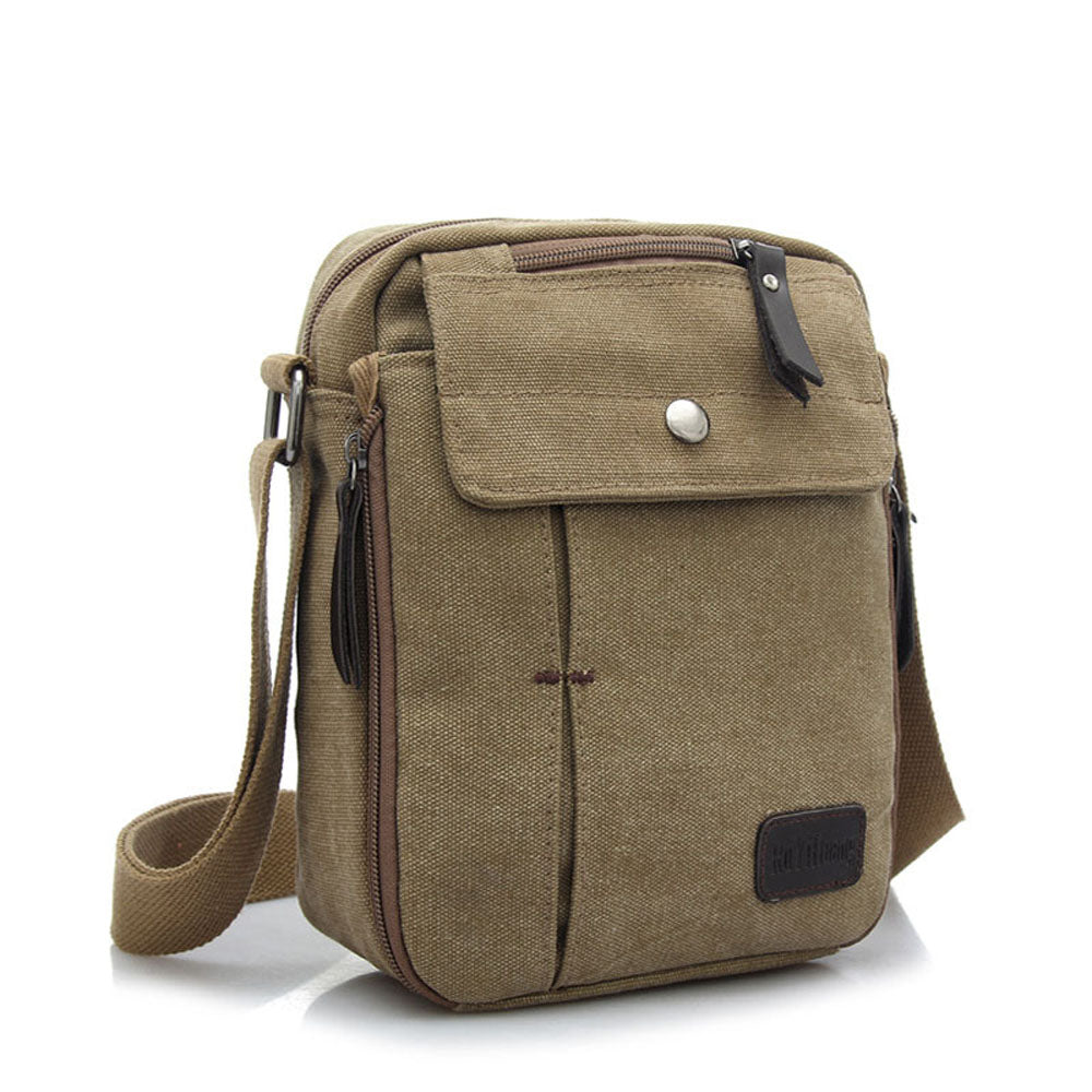 Men's Small Vintage Multipurpose Canvas Shoulder/ Messenger Bag - NAVOR