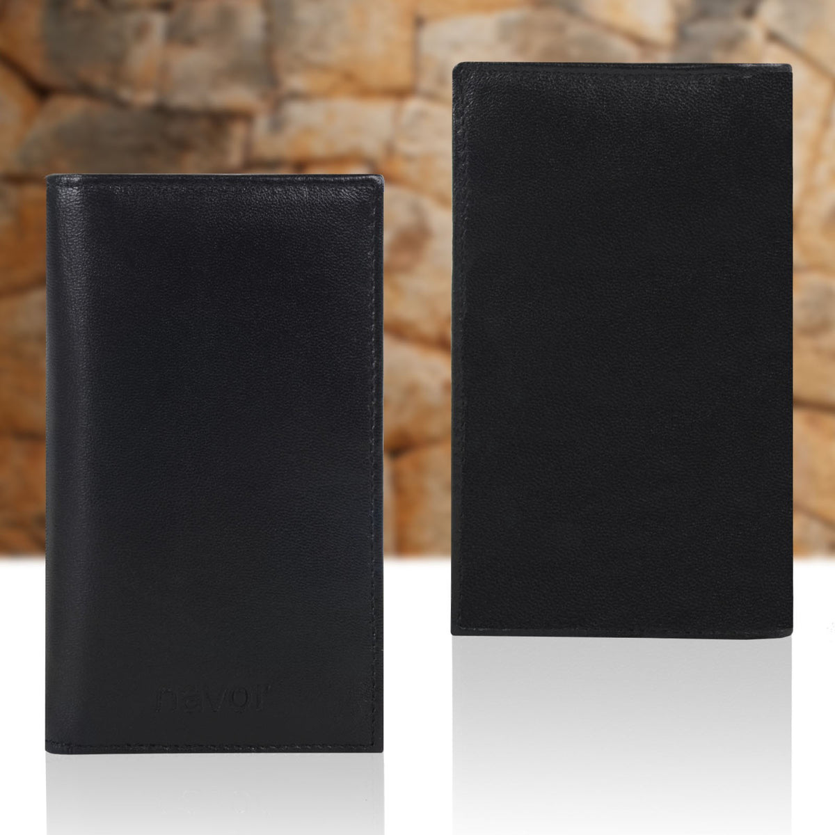iPhone 5/5S/5C & iPod Touch Genuine Sheep Leather Wallet Case - Navor - NAVOR