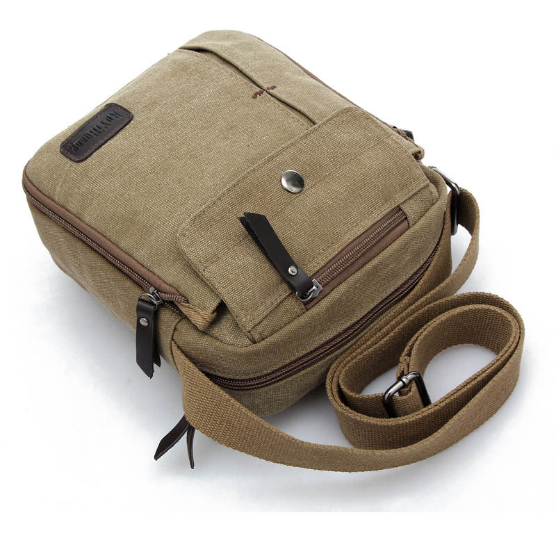 Men's Small Vintage Multipurpose Canvas Shoulder/ Messenger Bag - NAVOR