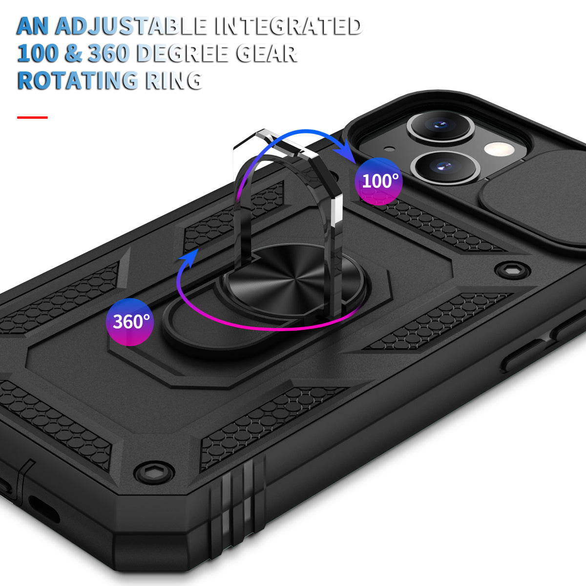 Military Bumper Hard Case for iPhone 13 6.1 inches - NAVOR