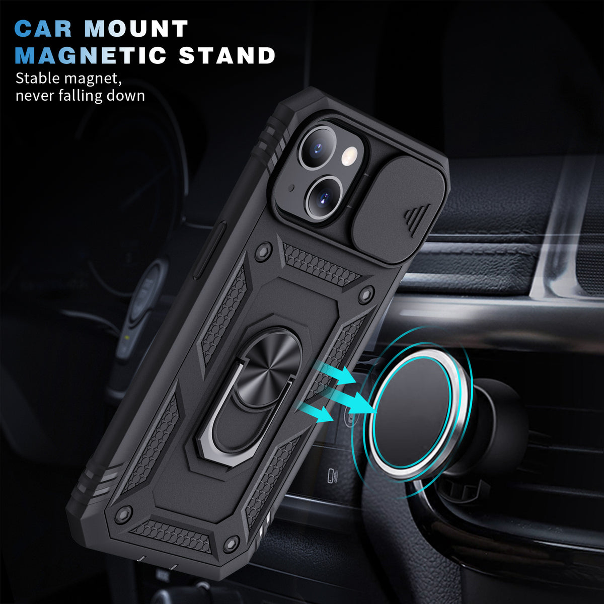 Military Bumper Hard Case for iPhone 13 6.1 inches - NAVOR