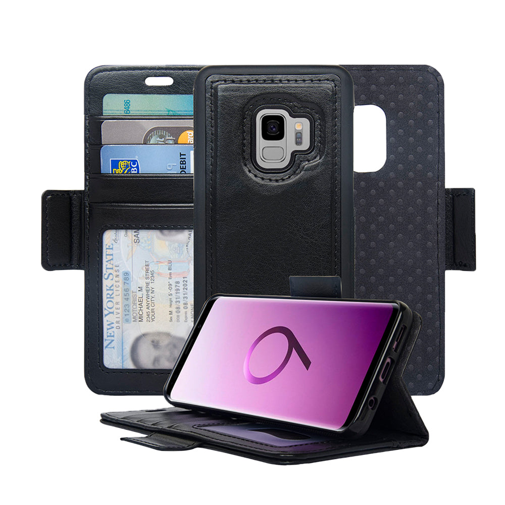 Vajio Series - Samsung Galaxy S9 Leather Wallet Case - NAVOR