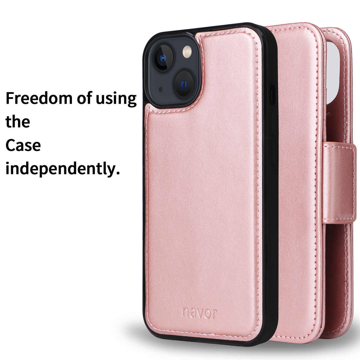 Vajio Series - iPhone 13 6.1" PU Leather Wallet Case - NAVOR