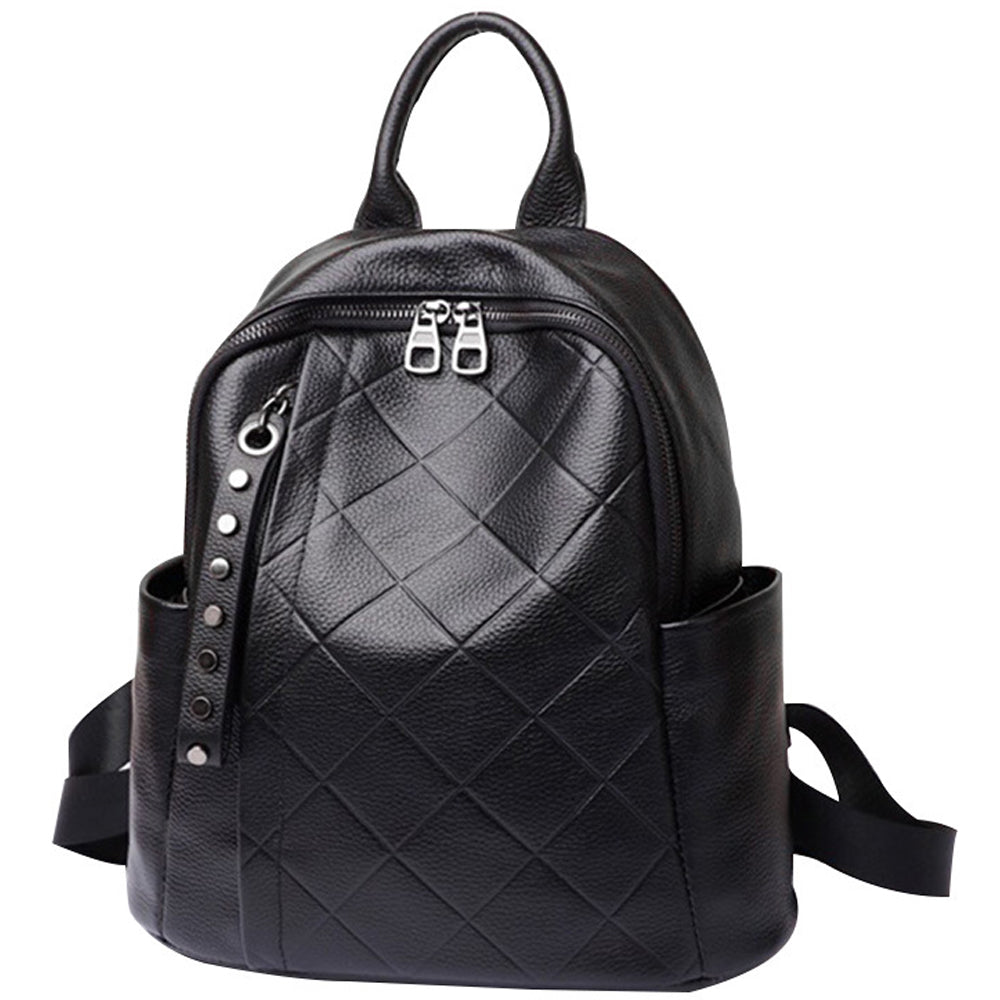 Genuine Leather Backpack for Girls/Women Waterproof Daypack - NAVOR