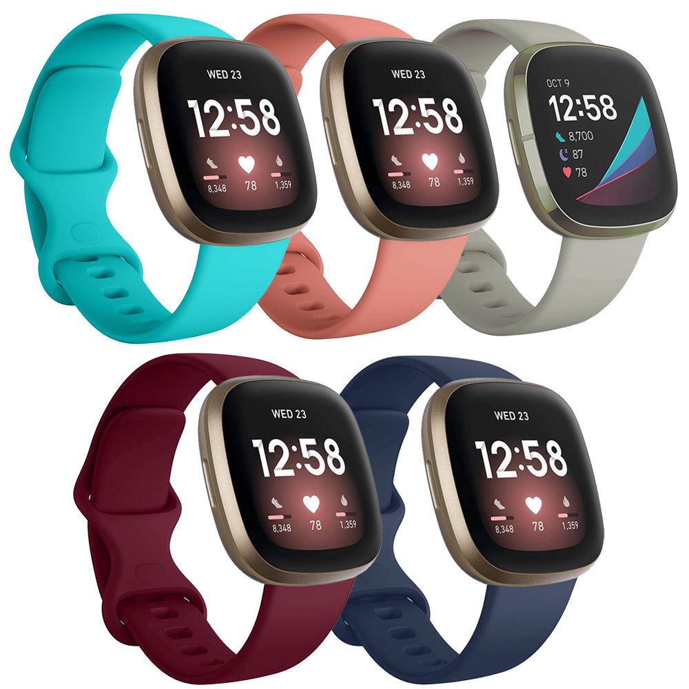 Fitbit Versa 3 / Fitbit Sense Soft TPU Sport Replacement Wristband - NAVOR