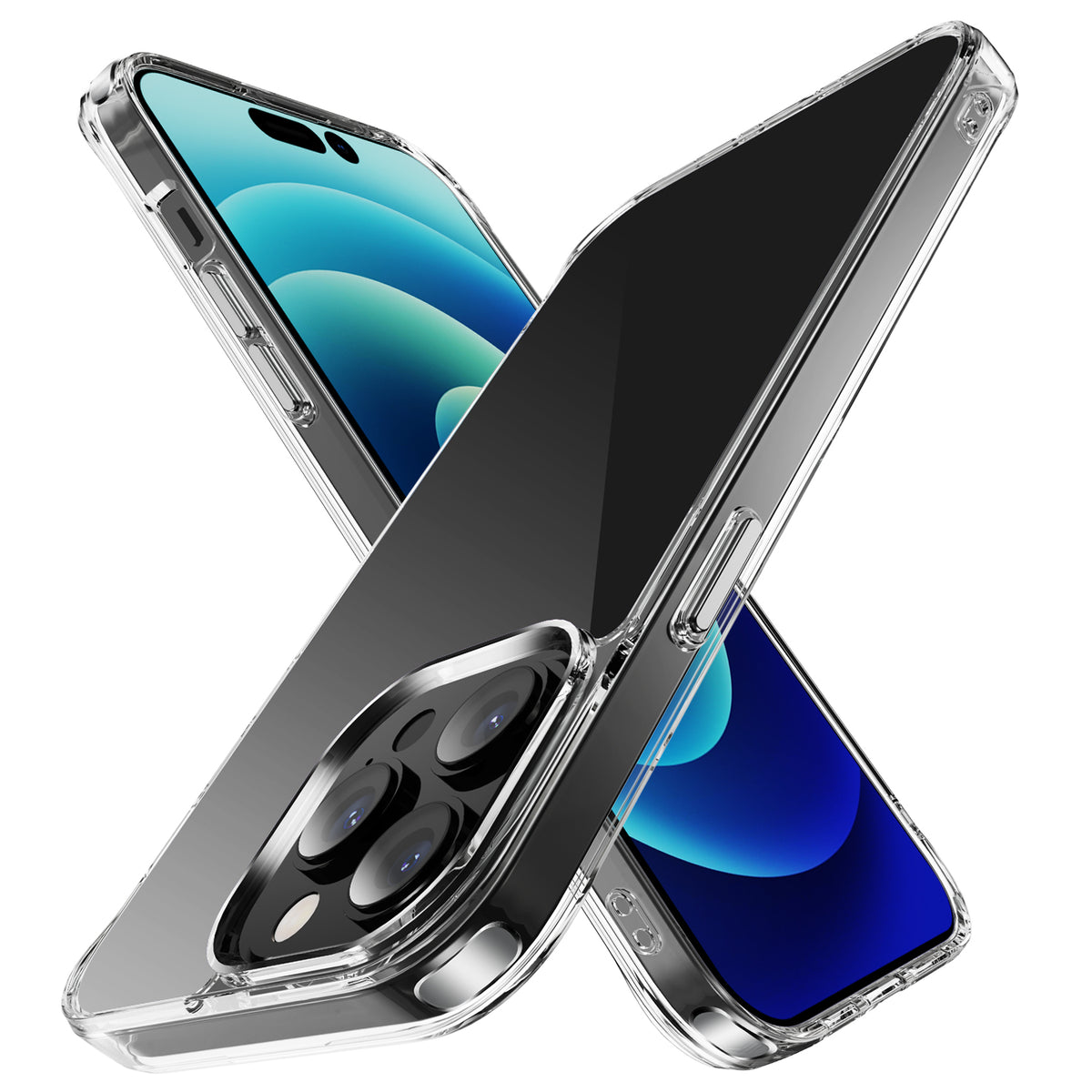 Hybrid Clear Case for iPhone 14 Pro Max Case- 6.7 Inch PC + TPU Crystal Clear Cover - NAVOR