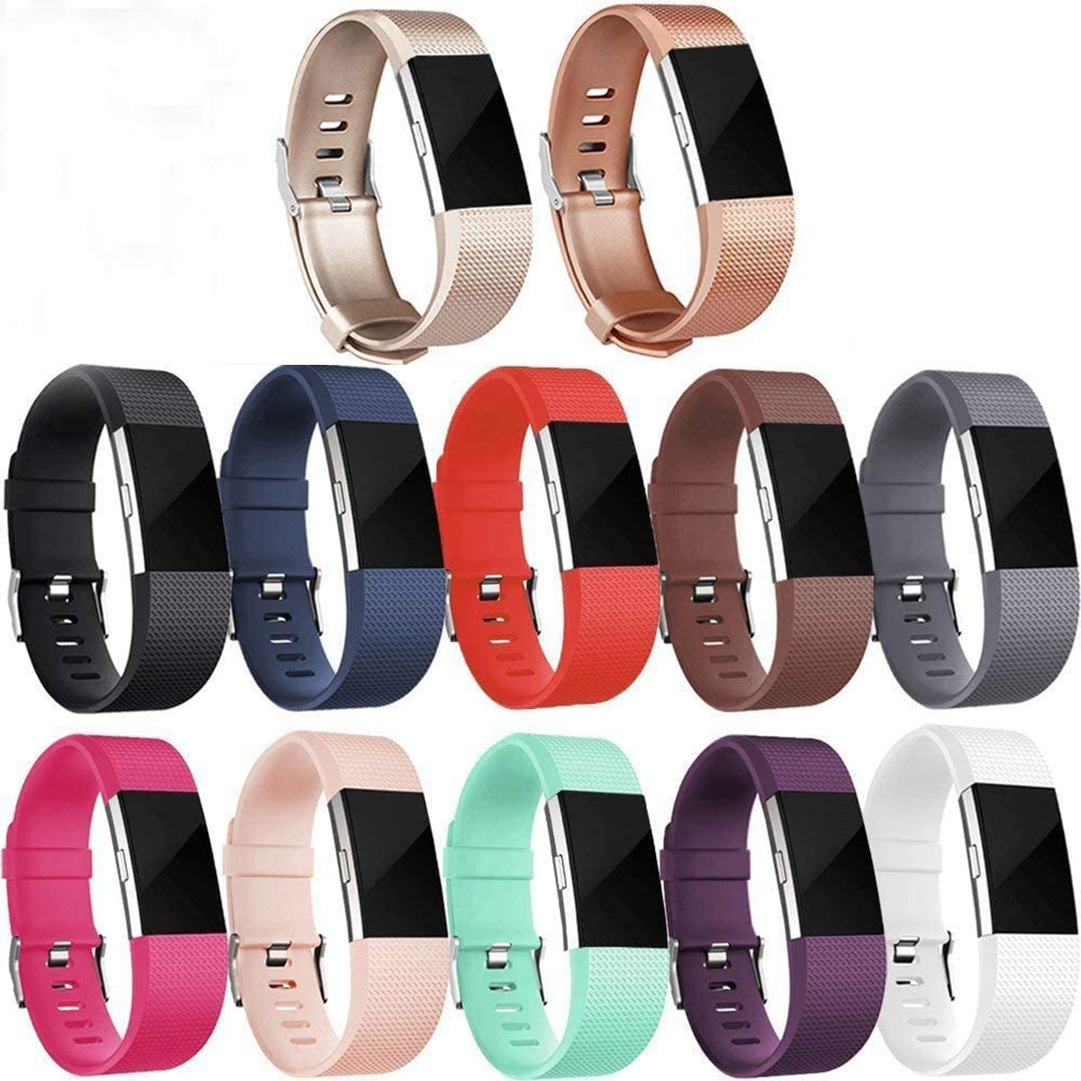 12 Pack Replacement Bands for Fitbit Charge 2 [Small] - NAVOR