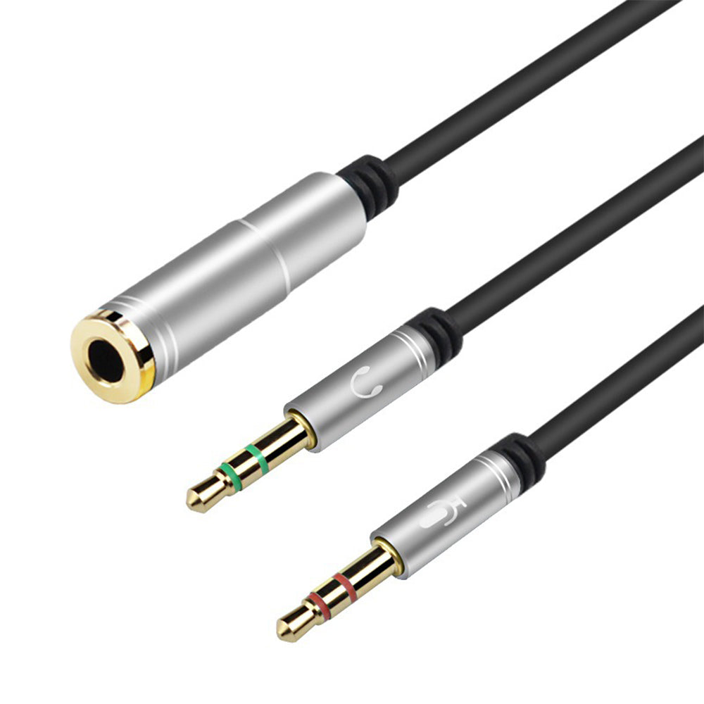 navor Headphone Splitter Cable, 3.5mm Female to Headphone Mic and Audio - NAVOR
