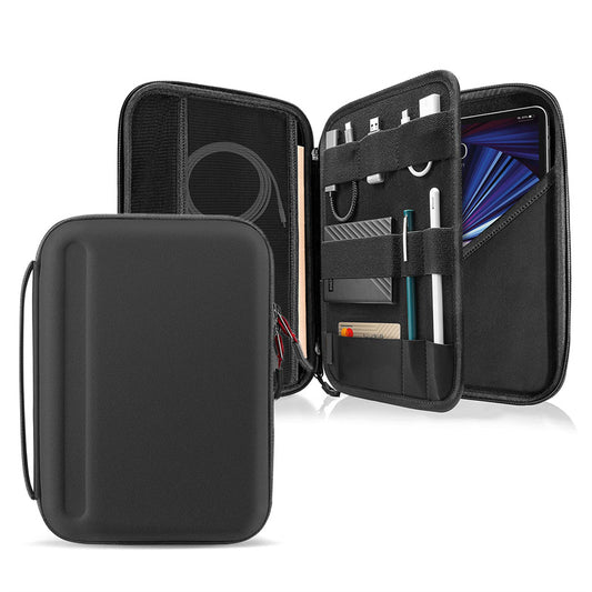 Hard Case for Tablet up to 12.9”, Electronic Accessories Cable Organizer with Compartments - NAVOR