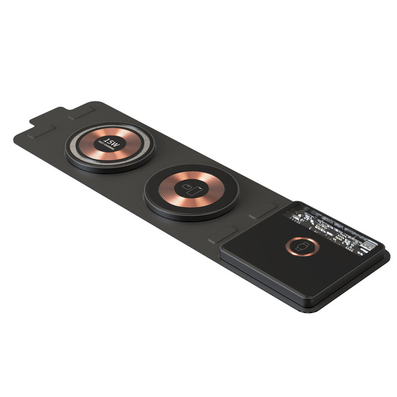 navor 3 in 1 Foldable Wireless Charger, For Phone, iWatch, Airpods
