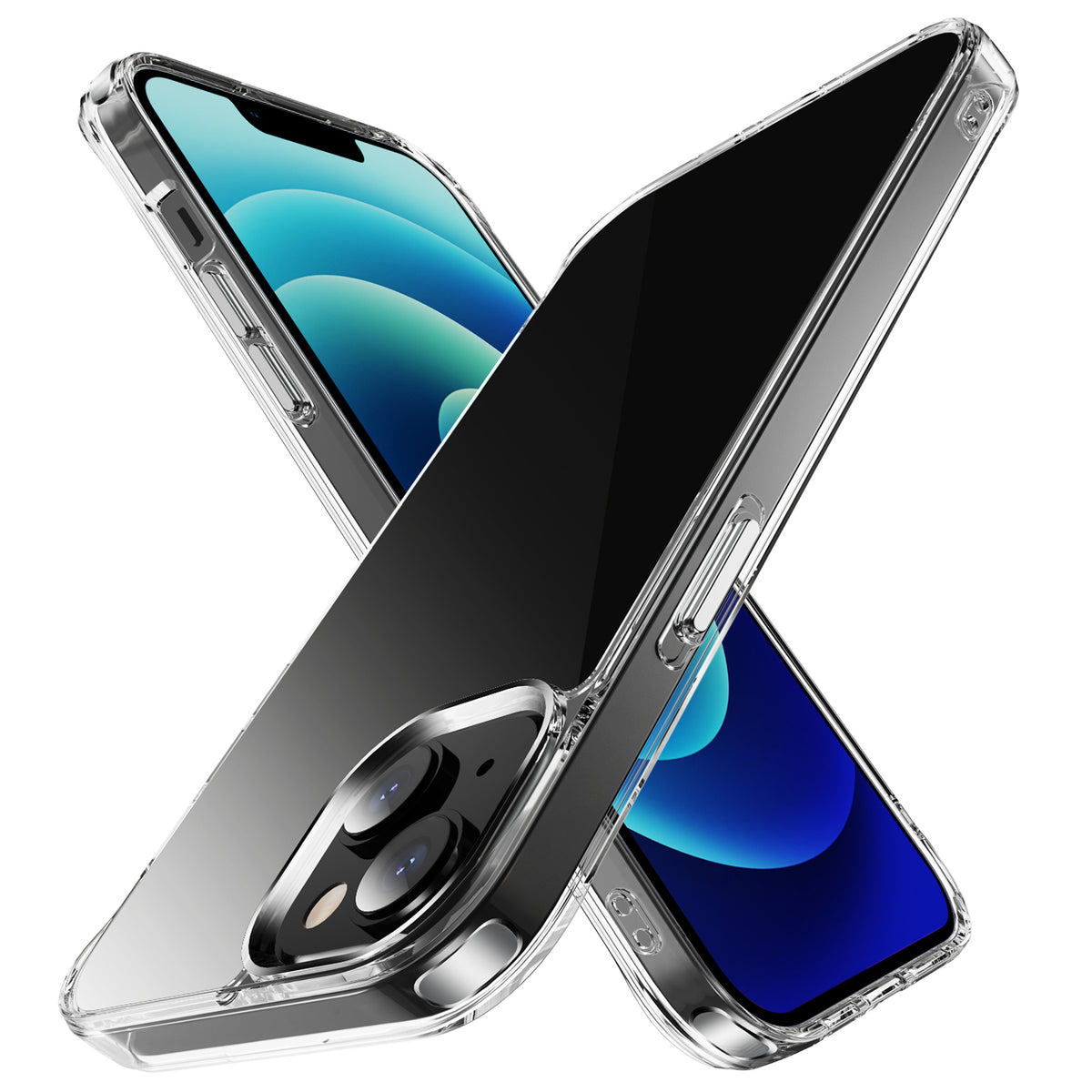Hybrid Clear Case for iPhone 14 Case- 6.1 Inch PC + TPU Crystal Clear Cover - NAVOR