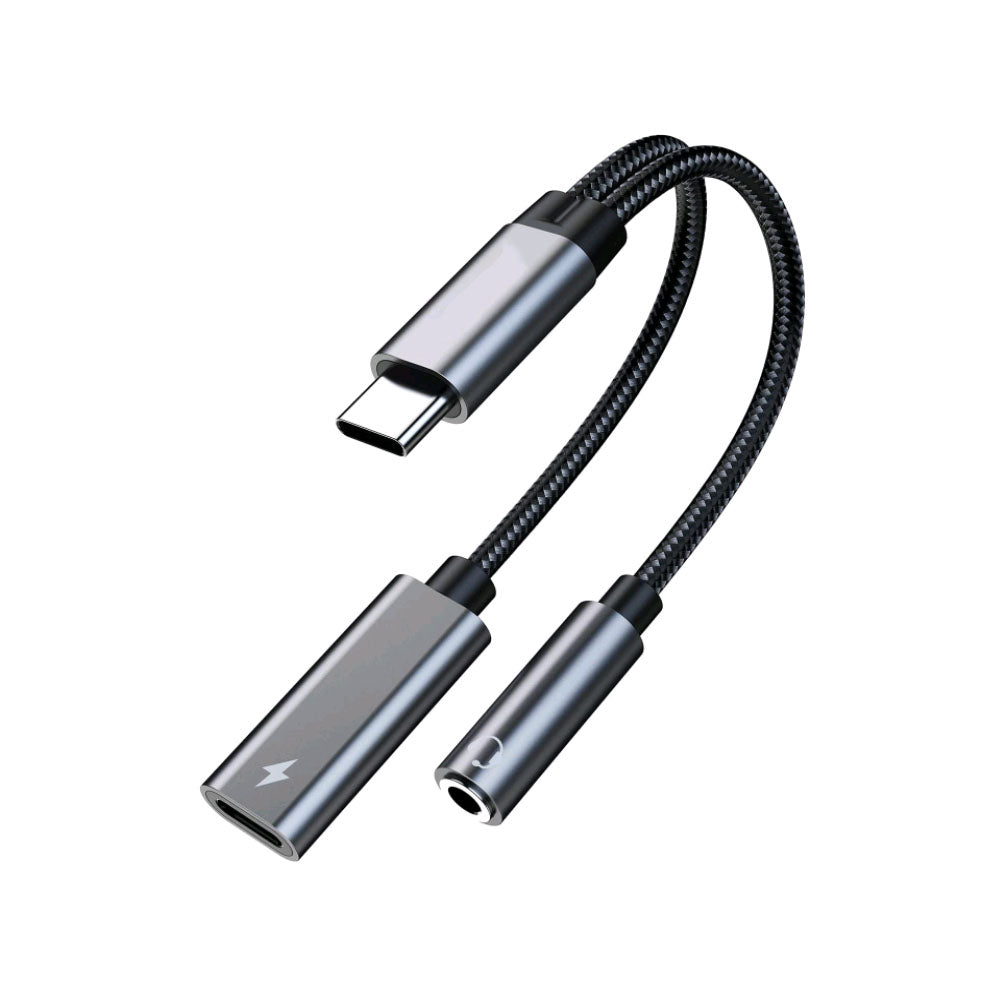 navor 2-in-1 USB C to 3.5mm Audio Jack Adapter and Charging Dongle Cable - NAVOR