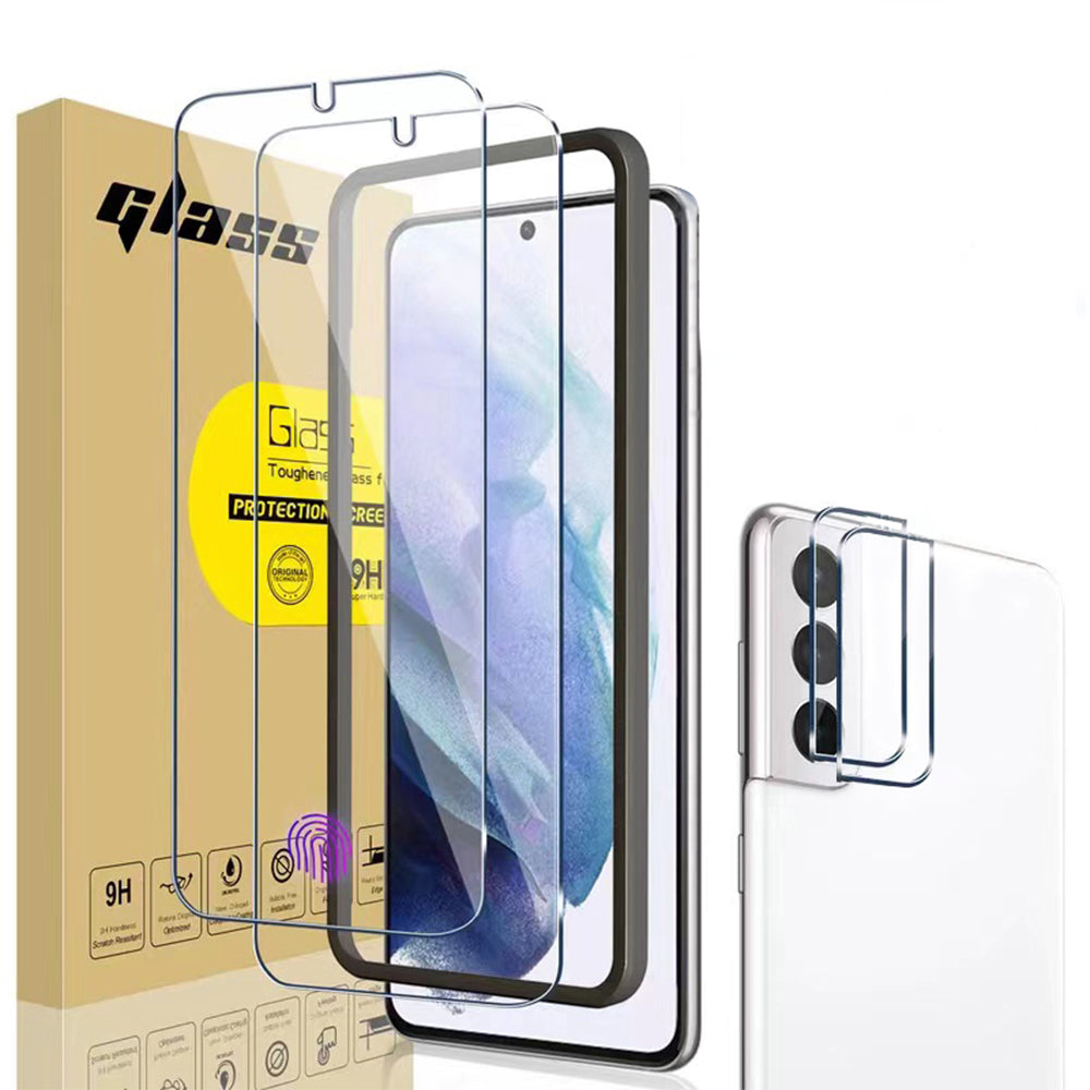 2 Pack Screen Protector & 2 Pack Camera Lens Protector for Samsung Galaxy S22 Plus - NAVOR