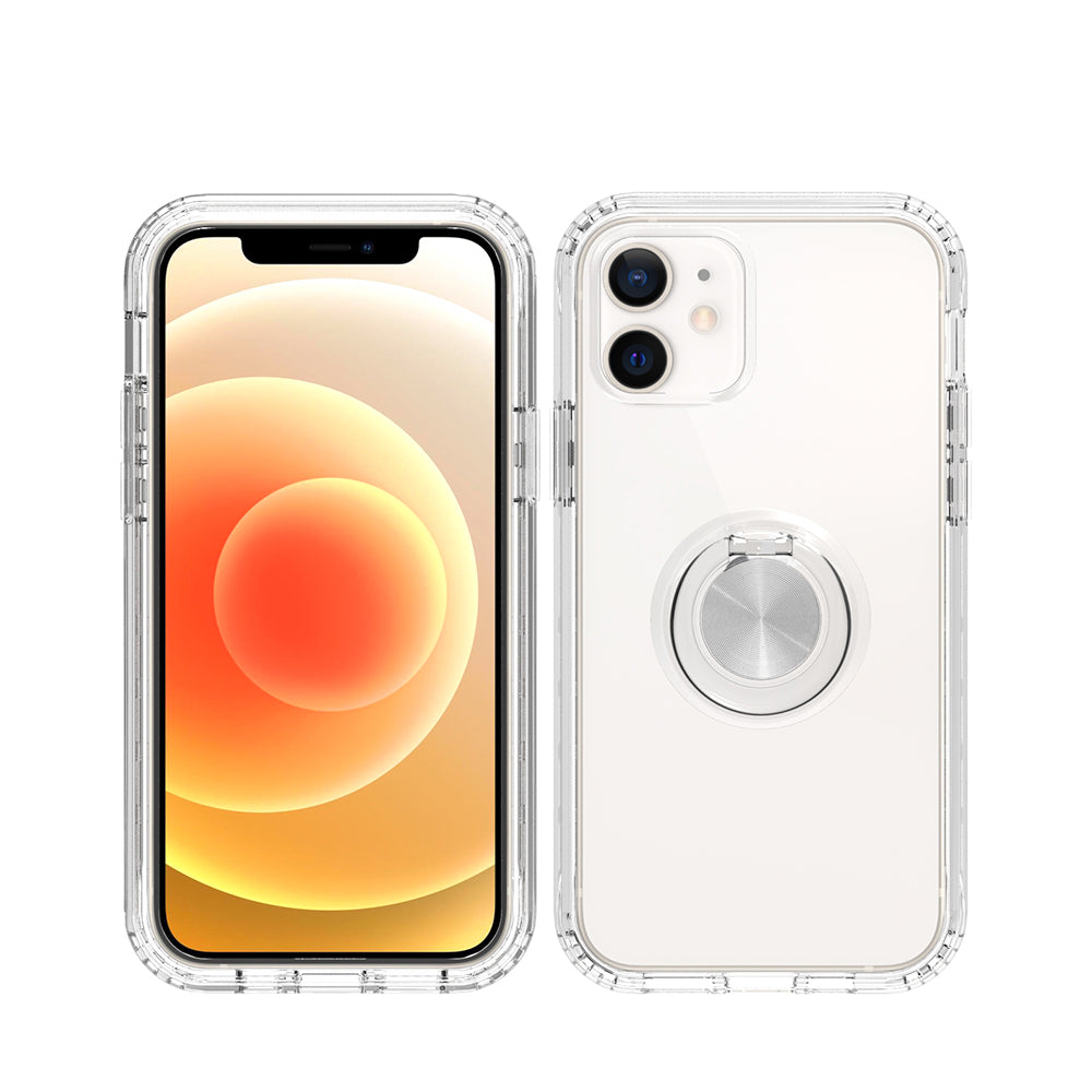 Clear Case for iPhone 12 [6.1"] with Metal Ring Stand - NAVOR