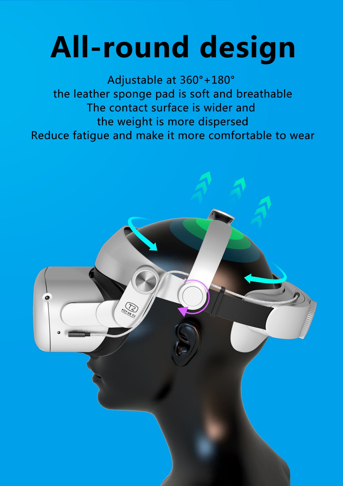 navor Battery Pack Head Strap for Oculus Quest 2