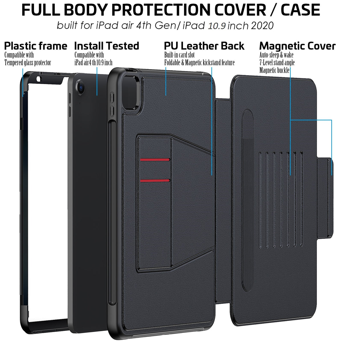 Kickstand Case for iPad Air 5 (2022) / Air 4 (2020) 10.9 inches - NAVOR