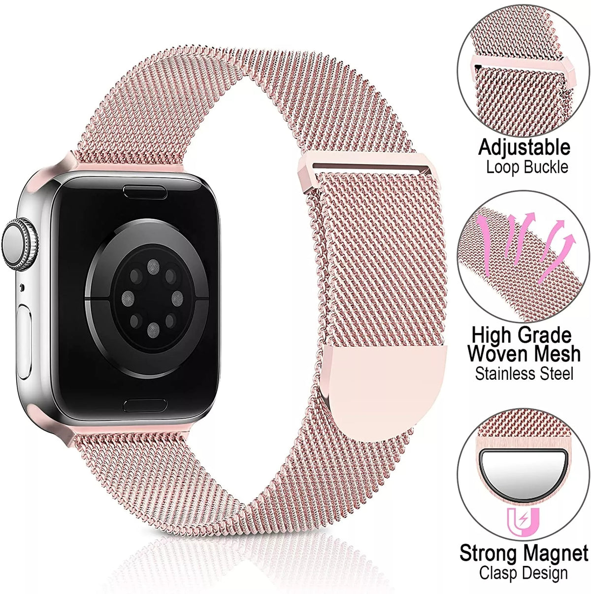 navor Metal Replacement Band for Apple Watch Series 8 / 7 / 6 / 5 / 4 / 3 / 2 / 1 / SE - NAVOR