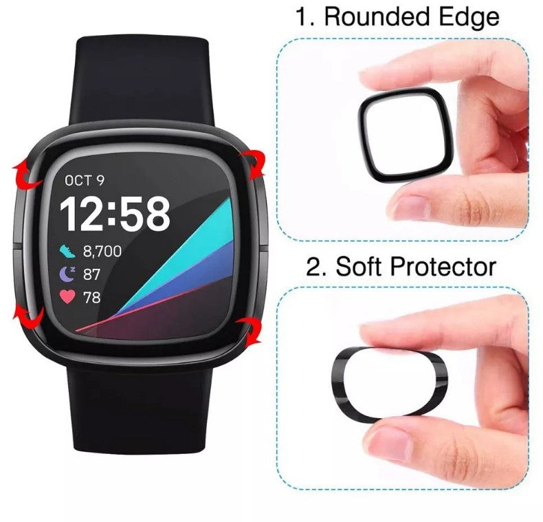 navor 4-Pack Screen Protector for Fitbit Sense/Versa 3