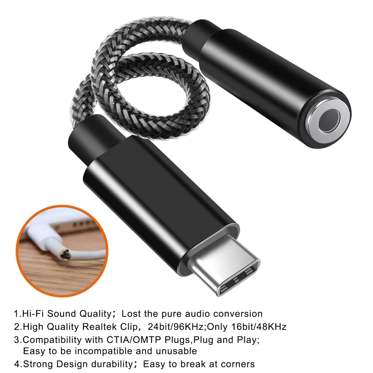 navor USB C to 3.5mm Audio Jack Adapter - NAVOR