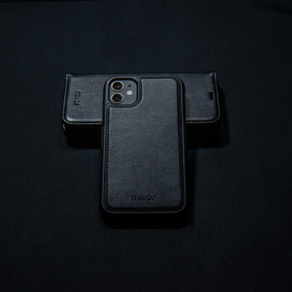 Vajio Series - iPhone 12 / Pro PU Leather Wallet Case - NAVOR