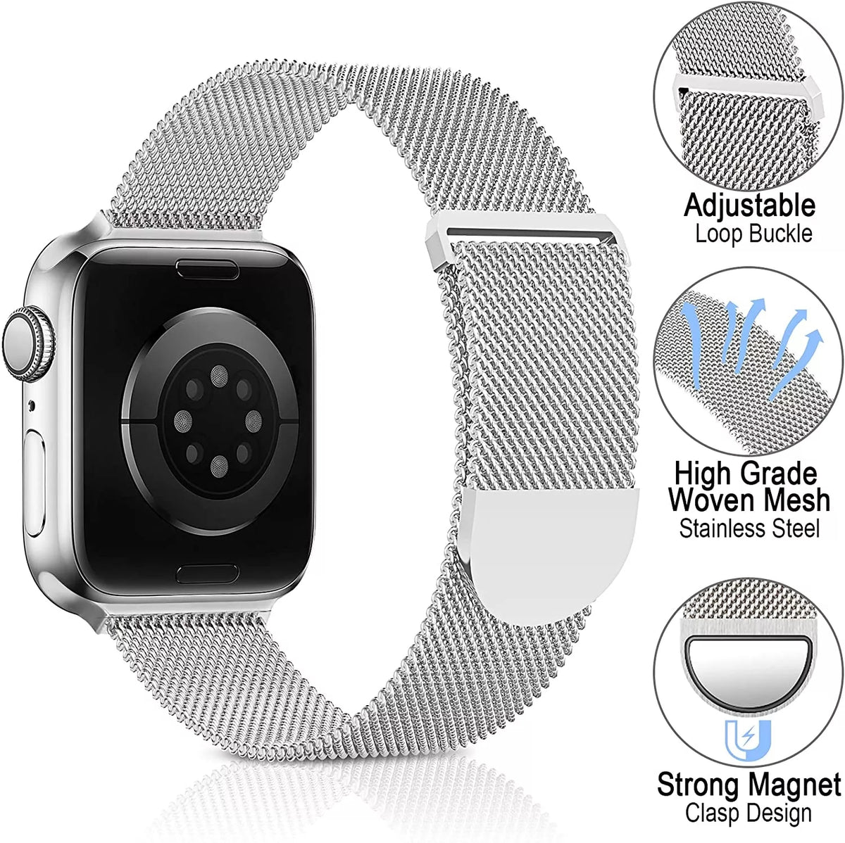 navor Metal Replacement Band for Apple Watch Series 8 / 7 / 6 / 5 / 4 / 3 / 2 / 1 / SE - NAVOR
