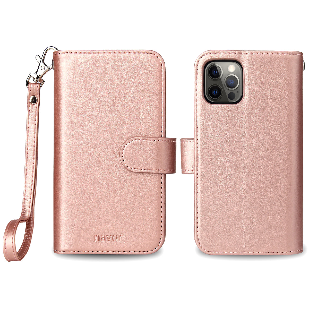 JOOT-3L Series- iPhone 12 / 12 Pro Magnetic Detachable Wallet Case - NAVOR