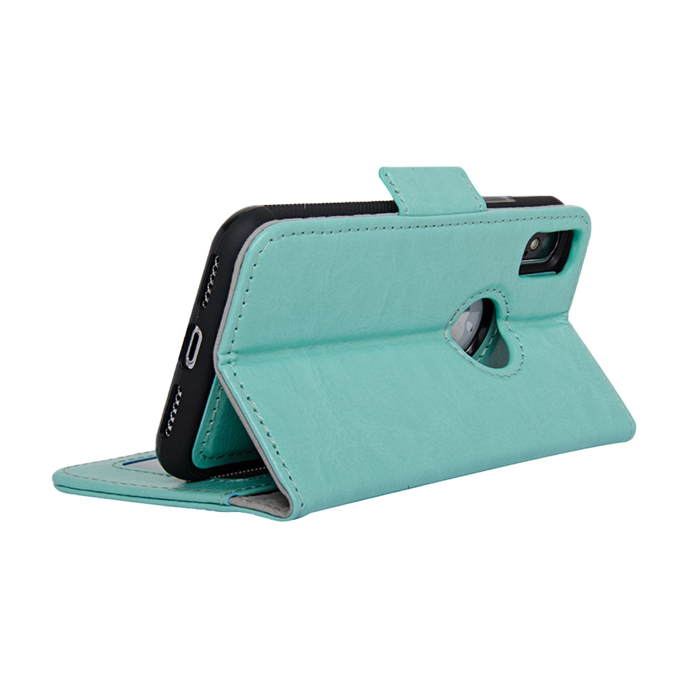 Vajio Series - iPhone X / XS Leather Wallet Case - NAVOR