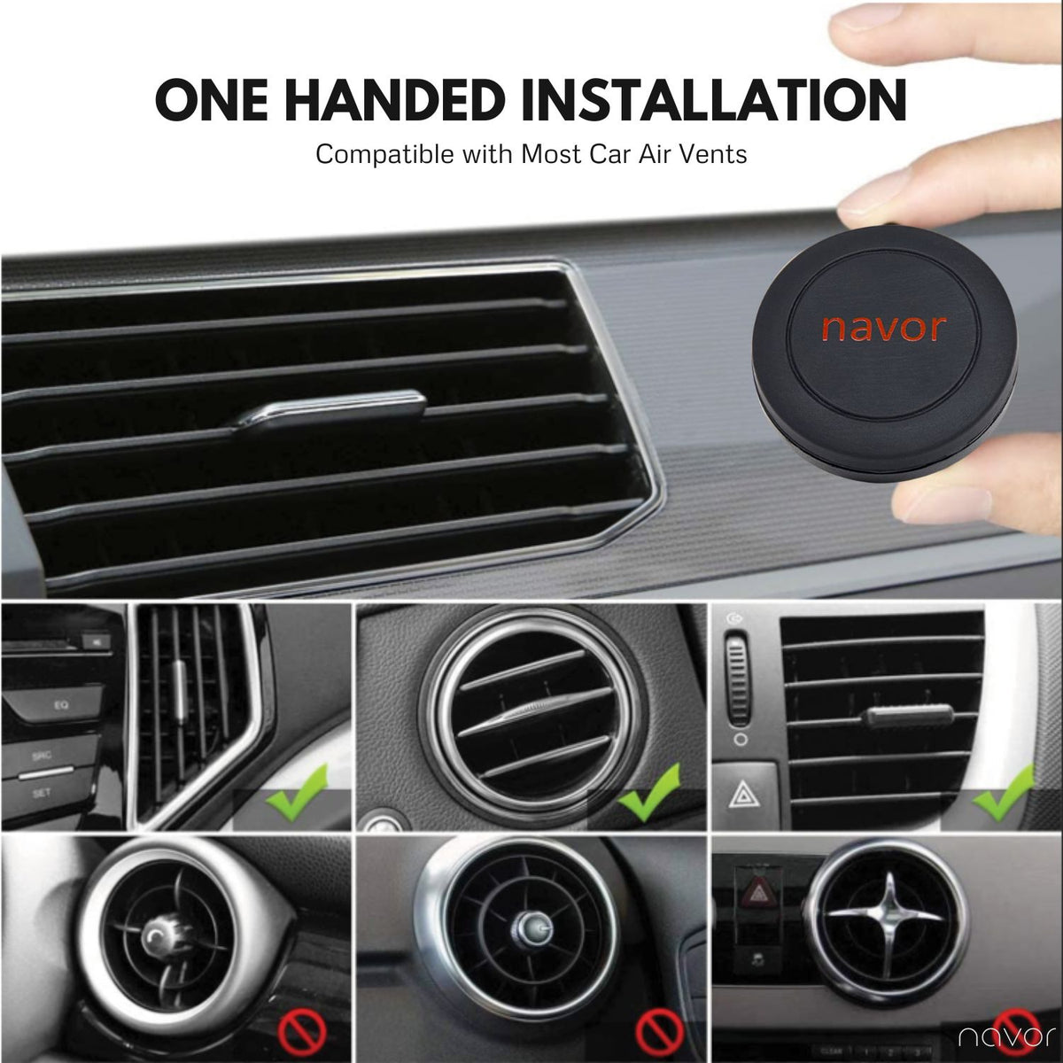 Universal Magnetic Car Mount - NAVOR