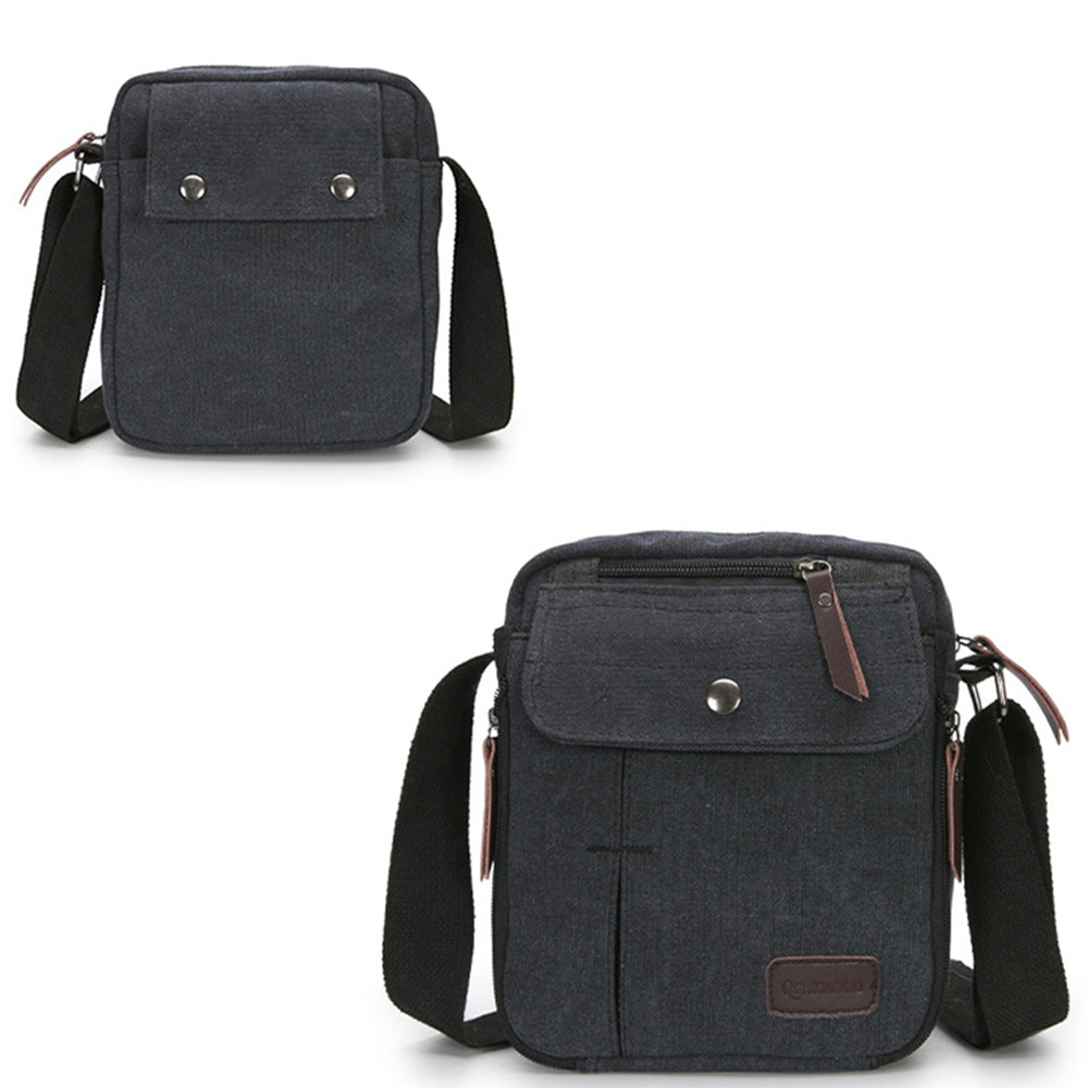 Men's Small Vintage Multipurpose Canvas Shoulder/ Messenger Bag - NAVOR