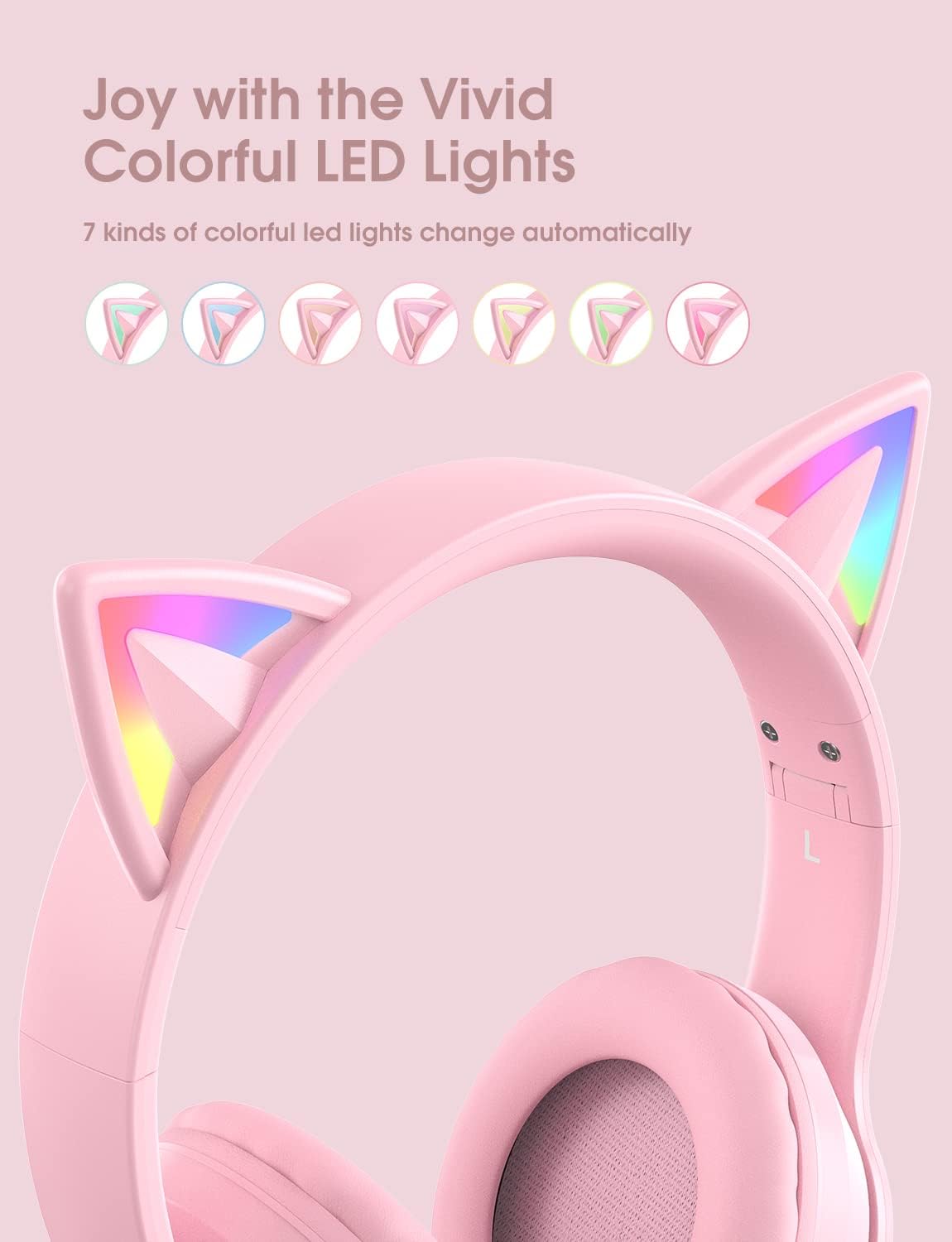 navor Bluetooth Cat Ear Headset, 15-22H Play Time