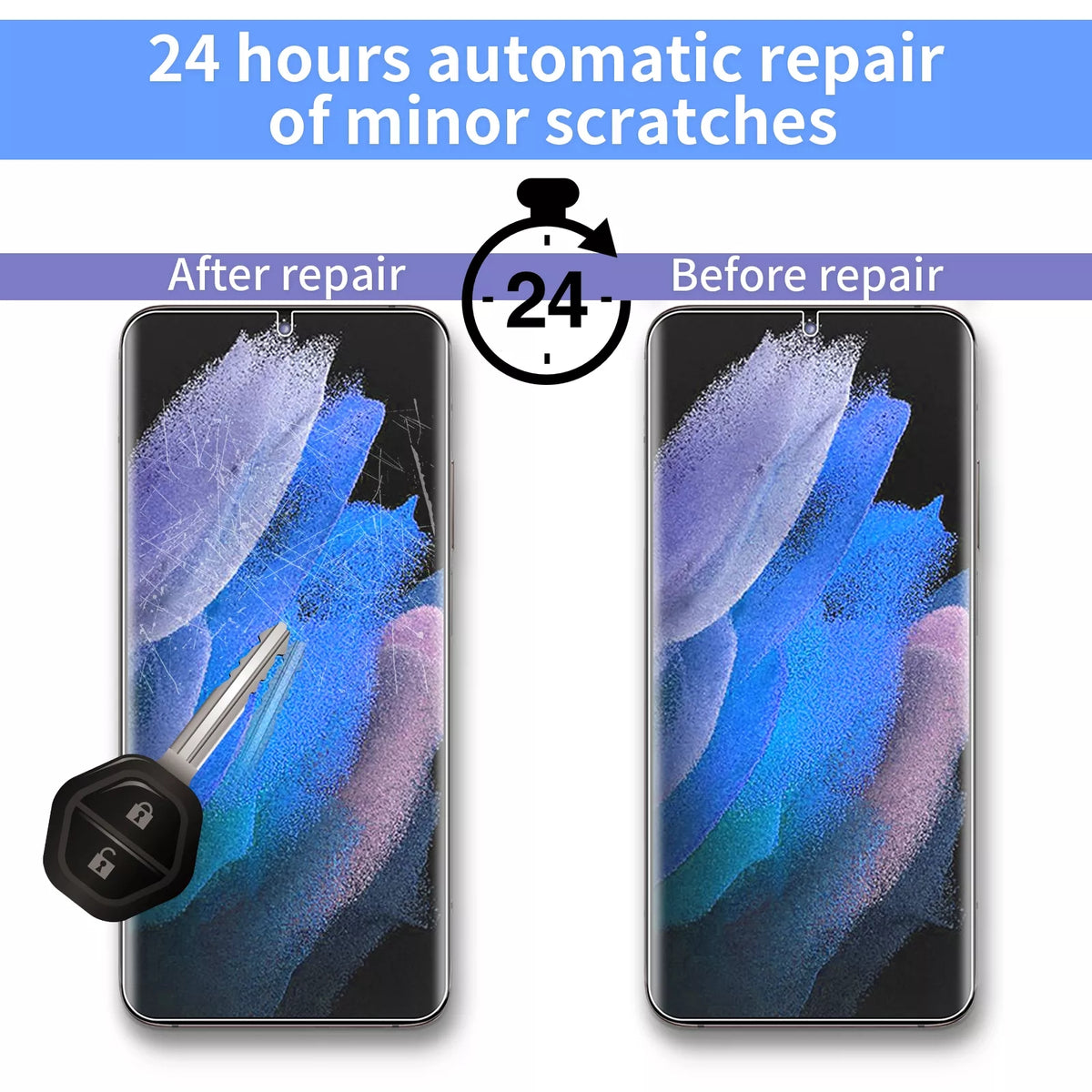 2 Pack Screen Protector & 2 Pack Camera Lens Protector for Samsung Galaxy S22 Ultra - NAVOR