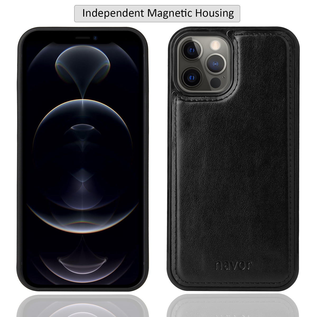 JOOT-3L Series- iPhone 12 Pro Max 6.7" Magnetic Detachable Wallet Case - NAVOR