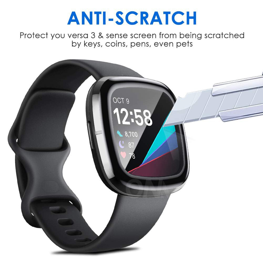 navor 4-Pack Screen Protector for Fitbit Sense/Versa 3
