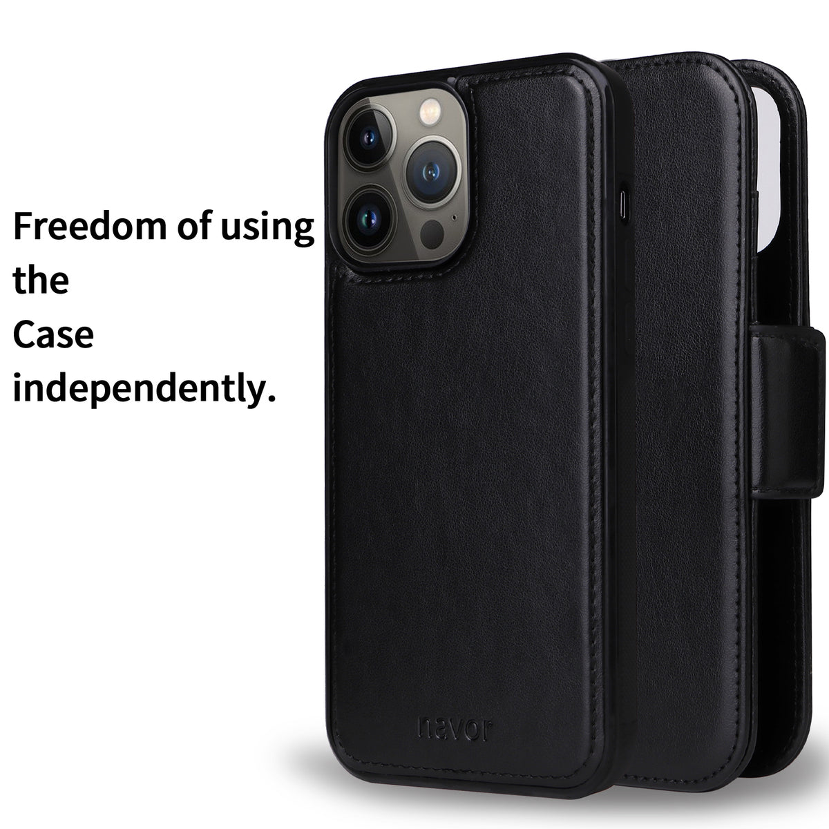 Vajio Series - iPhone 13 Pro Max 6.7" PU Leather Wallet Case - NAVOR