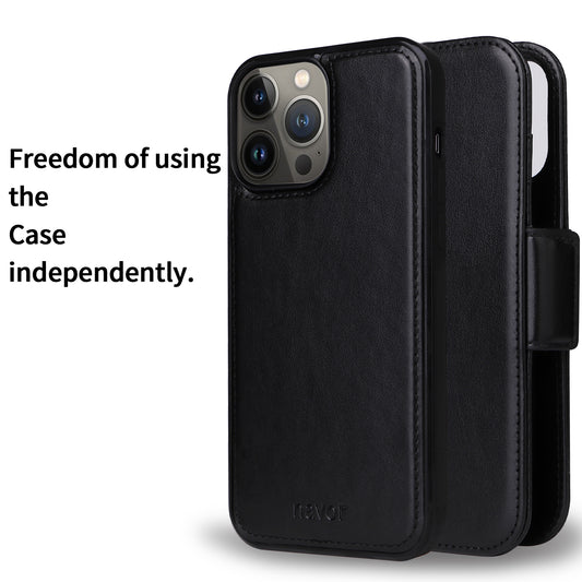 Vajio Series - iPhone 13 Pro Max 6.7" PU Leather Wallet Case - NAVOR