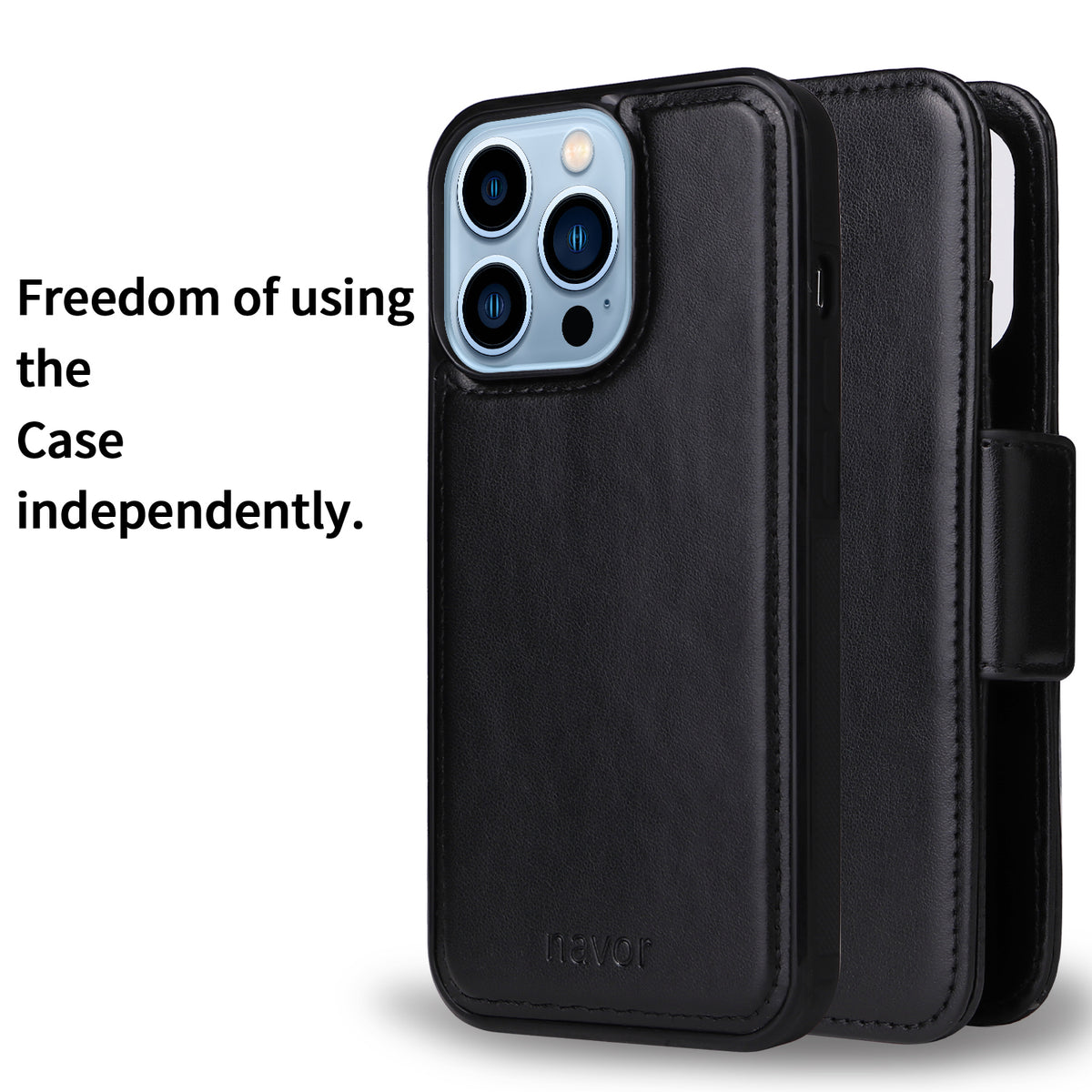 Vajio Series - iPhone 13 Pro 6.1" PU Leather Wallet Case - NAVOR