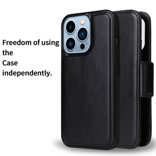 Vajio Series - iPhone 13 Pro 6.1" PU Leather Wallet Case - NAVOR
