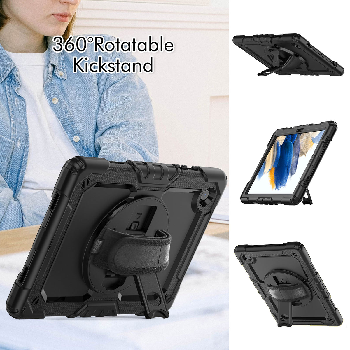 navor Samsung Galaxy Tab A8 10.5" (2022), 360 Kickstand Case