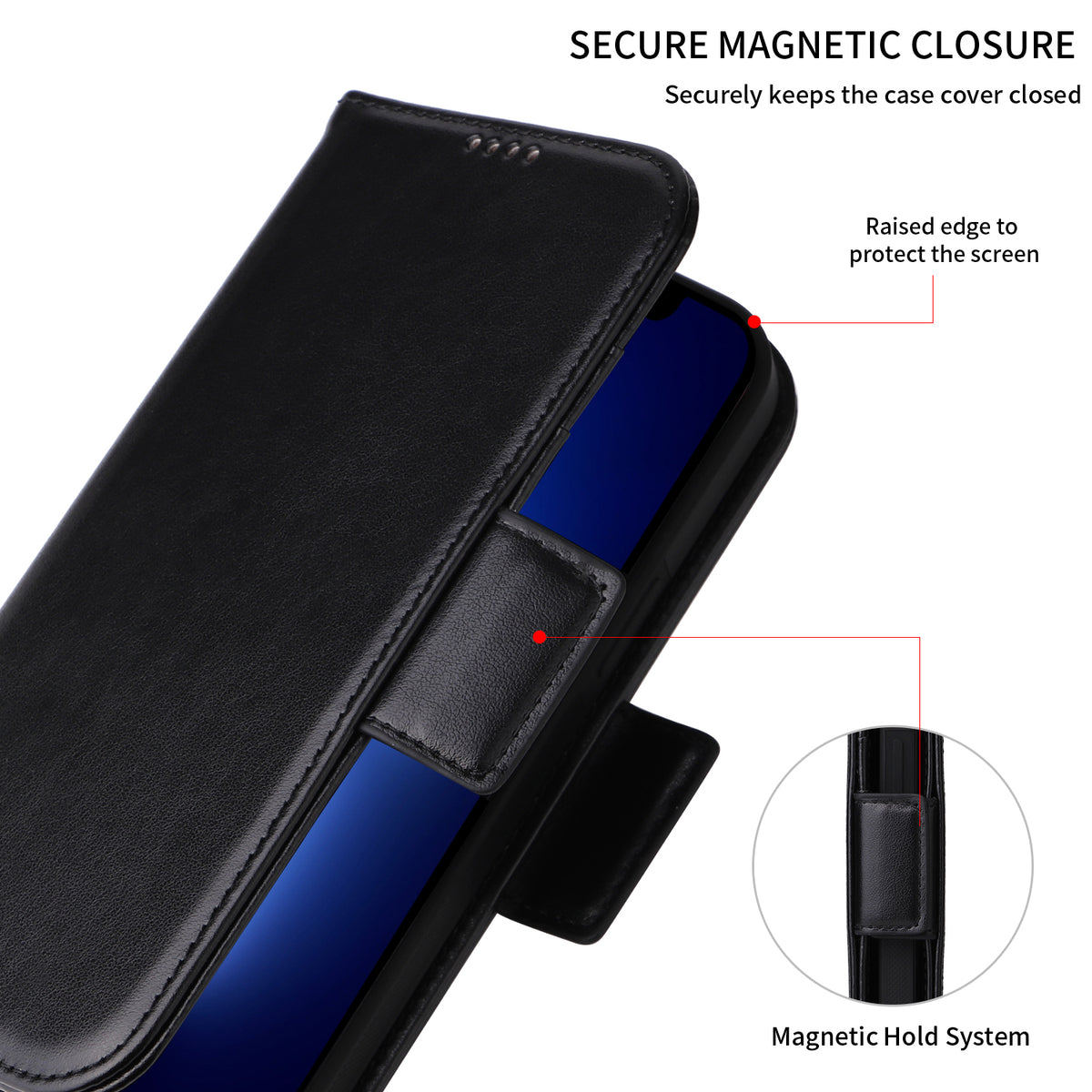 Vajio Series - iPhone 13 Pro Max 6.7" PU Leather Wallet Case - NAVOR