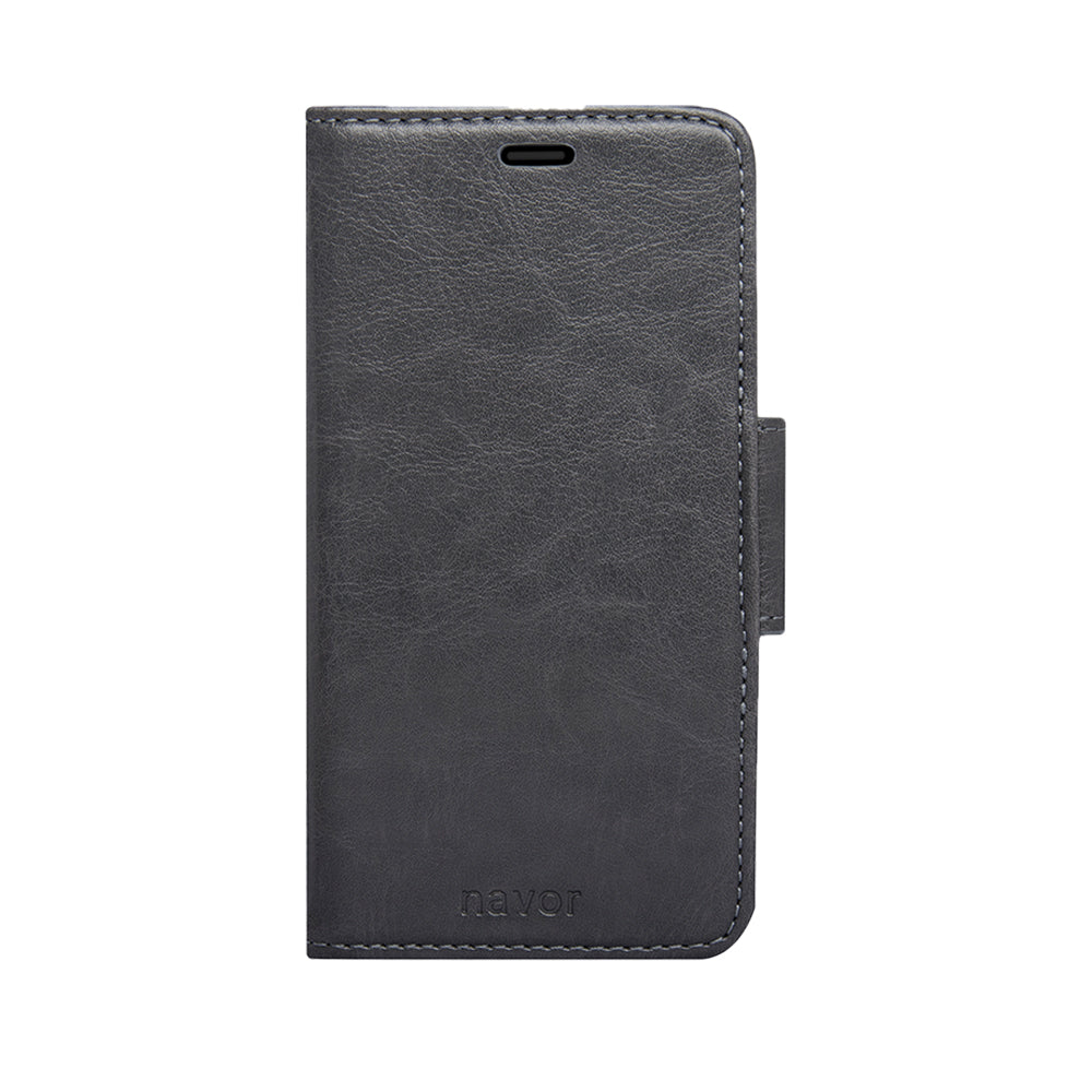 Vajio Series - iPhone X / XS Leather Wallet Case - NAVOR