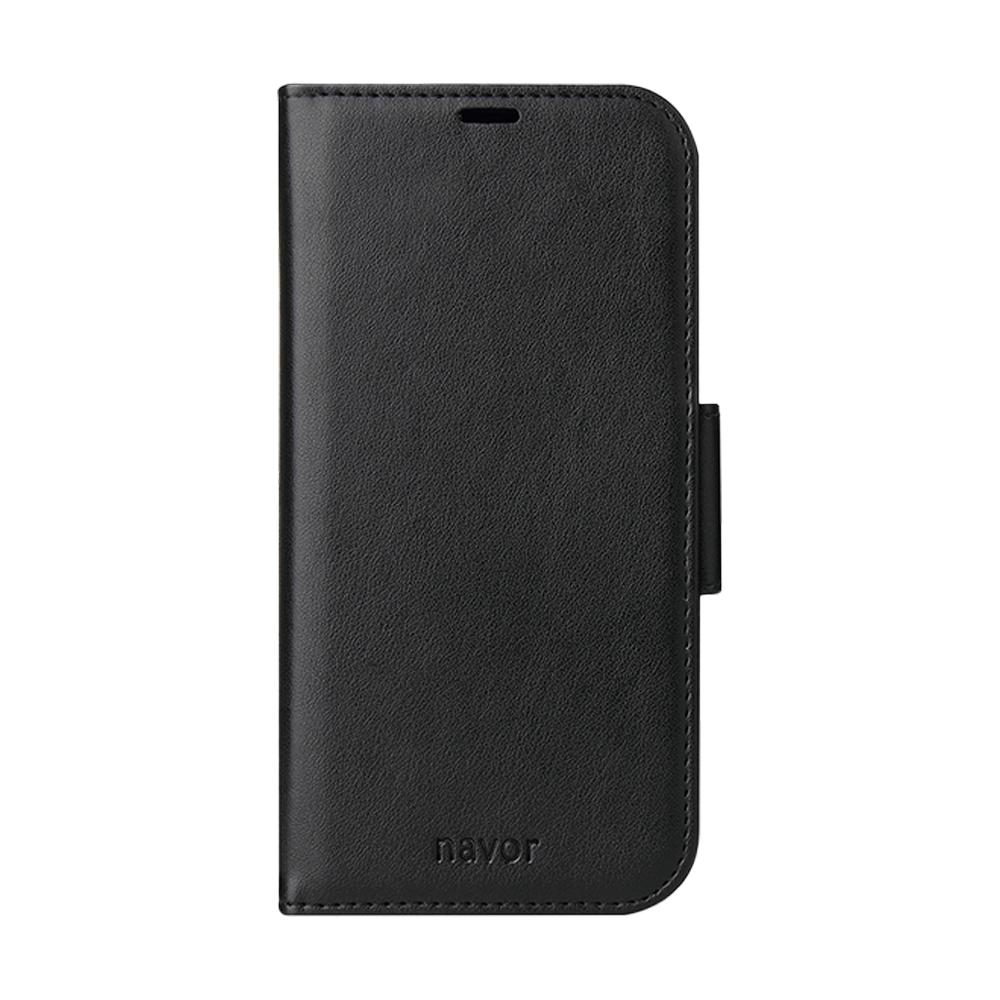 Universal Car Mount & iPhone 12 Mini Leather Wallet Case [Vajio Series] - NAVOR
