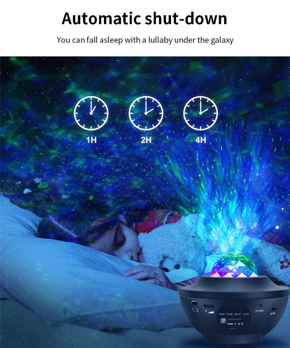 navor Starry Projector Light, 4 in 1 Galaxy Night Light: Remote Control, Timer, 10 Color Effects, and Built in Speaker