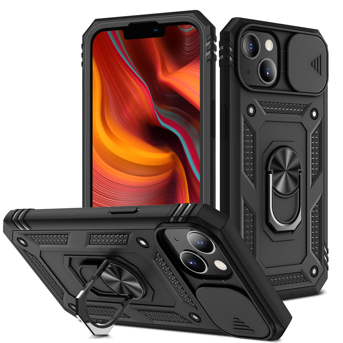 Military Bumper Hard Case for iPhone 13 6.1 inches - NAVOR