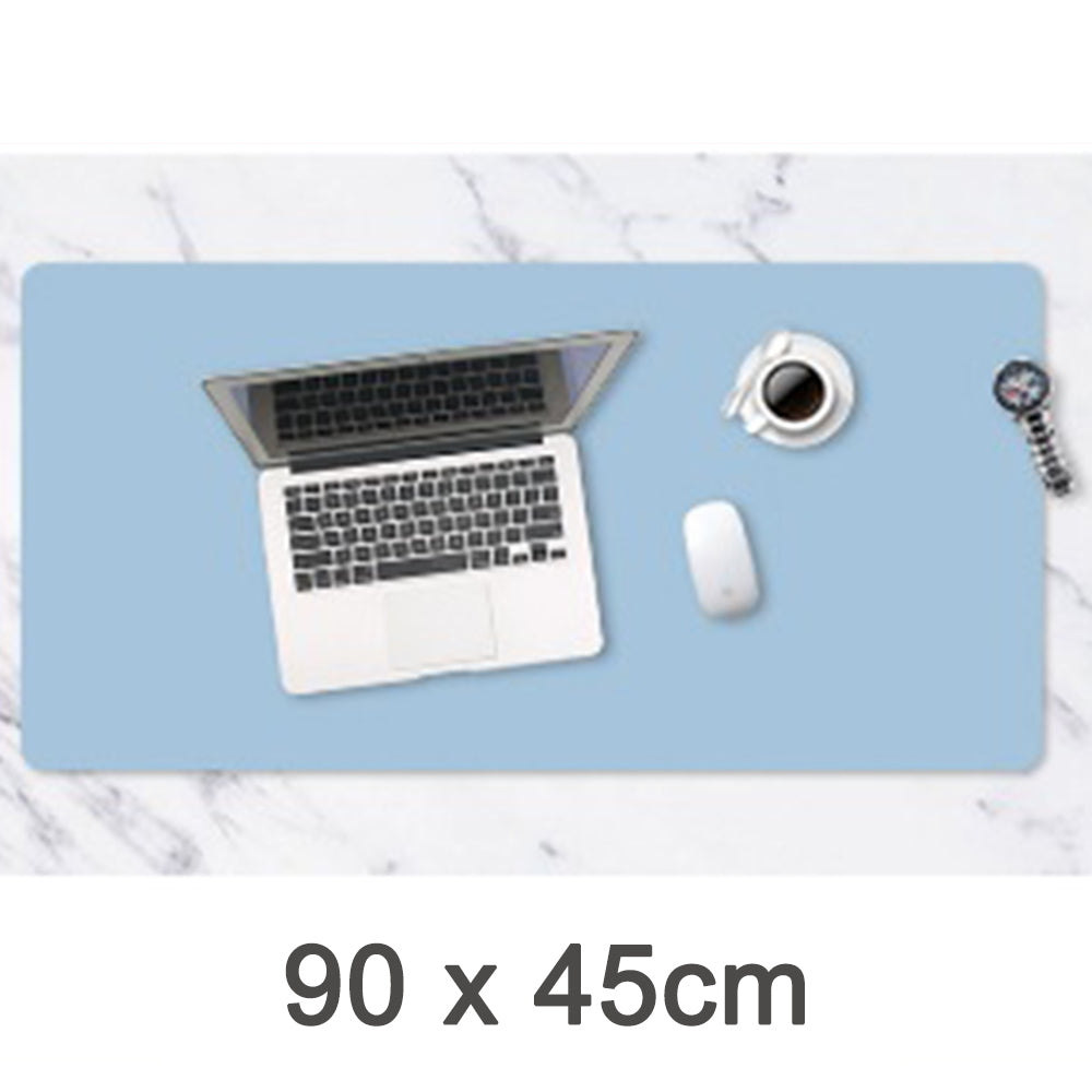 PU Leather 90 x 45 cm Desk Mat, Non-Slip Flat Extended Desk Mouse Mat for Office Home - NAVOR