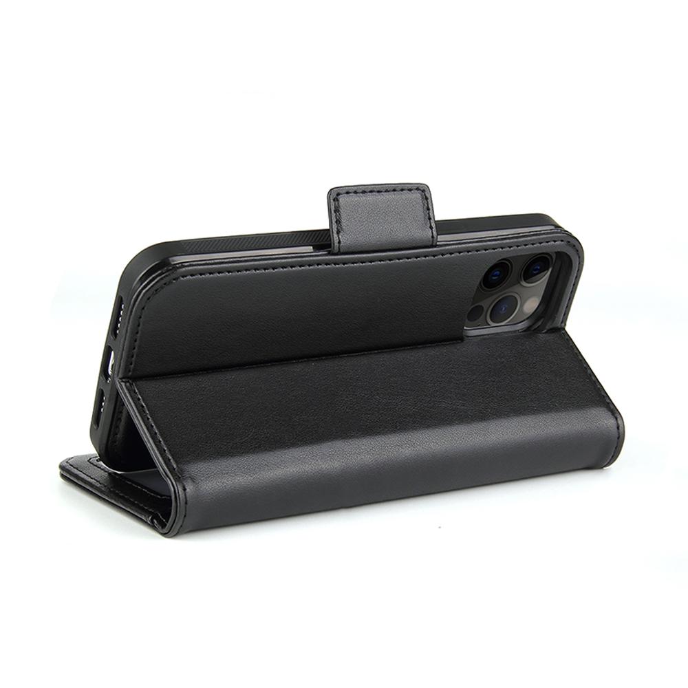 Navor Universal Car Mount & iPhone 12 / Pro PU Leather Wallet Case [Vajio Series] - NAVOR