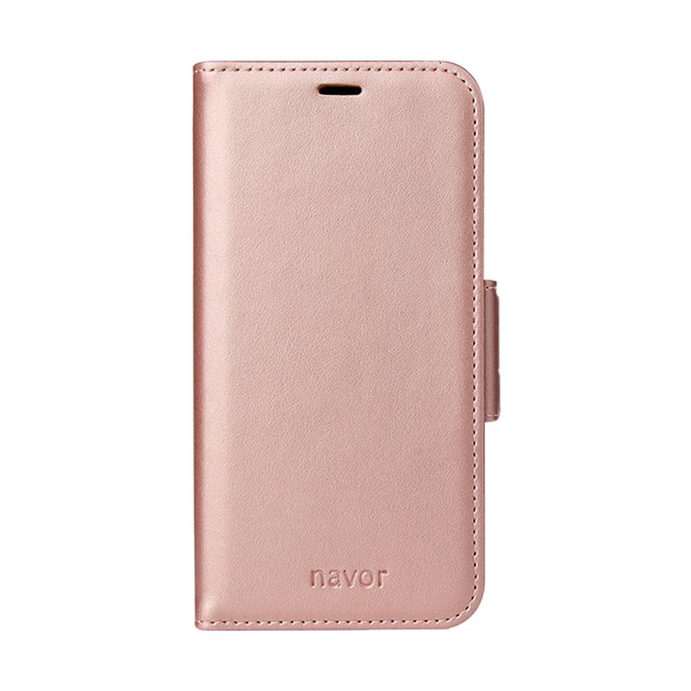 Universal Car Mount & iPhone 12 Mini Leather Wallet Case [Vajio Series] - NAVOR