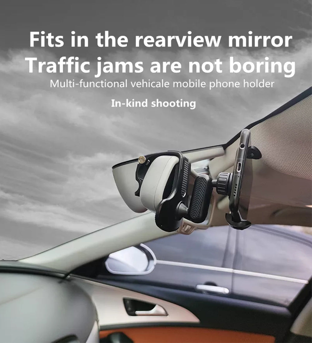 360° Rotatable Car Phone Mount Holder for Dashboard, Compatible with most smartphones - NAVOR